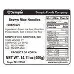 Sempio Korean brown rice noodles gluten-free healthy nutririon facts