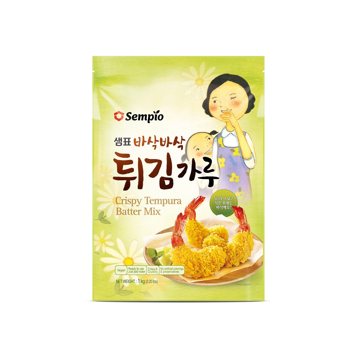 Sempio Korean crispy tempura batter mix for vegetables seafood bulk