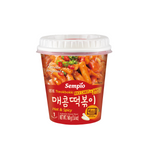 Sempio cup instant tteokbokki hot spicy Korean rice cake snack front