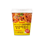 Sempio cup instant tteokbokki sweet spicy Korean snack side view