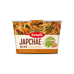 Sempio cup japchae instant Korean glass noodle dish side view