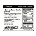 Sempio traditional Korean doenjang fermented soybean paste nutrition facts