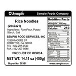 Sempio Korean rice noodles gluten-free for stir-fry and soup nutrition facts